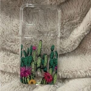 Clear Cactus Floral Phone Case